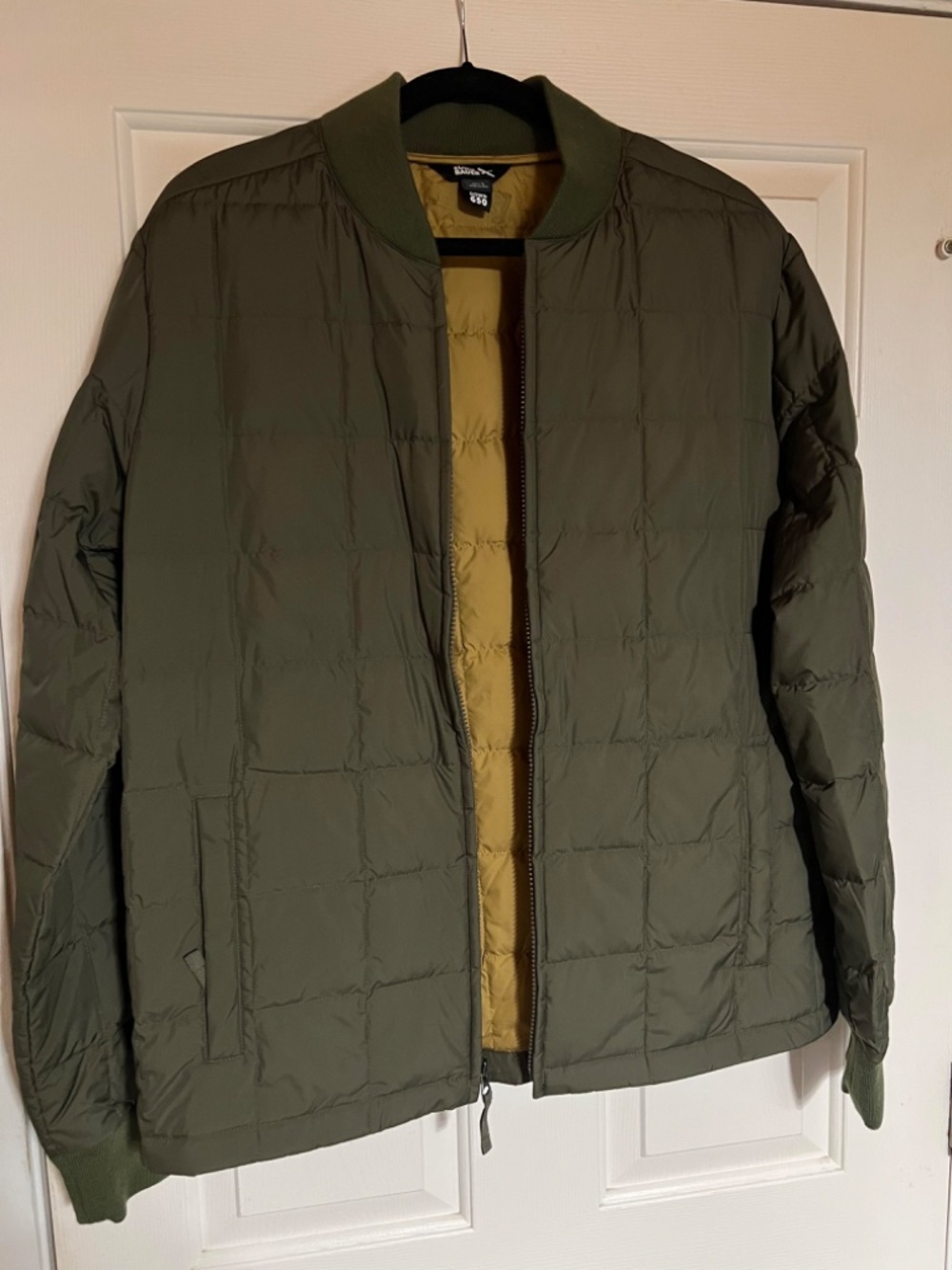 Men's Eddie Bauer Shaw Quilted Down Bomber Jacket- Alder (Large)